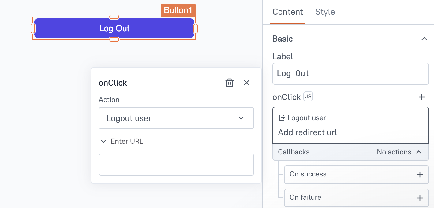 logoutUser()
